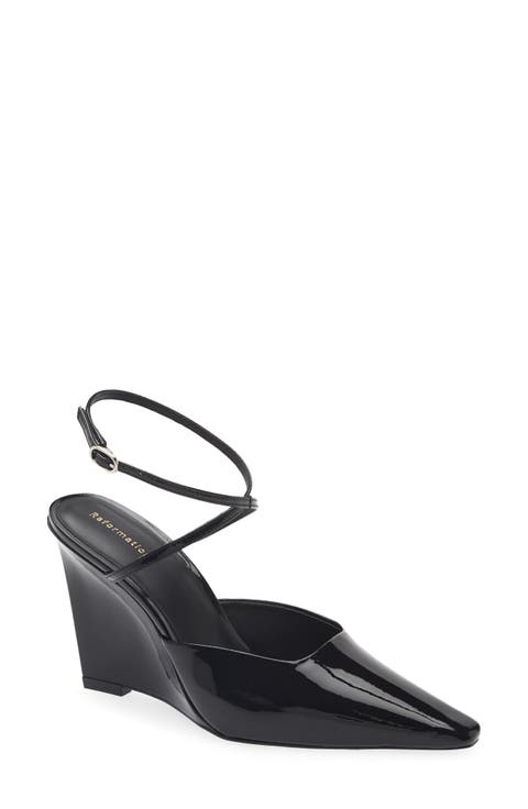 Natasha Leather Wedge Pump
