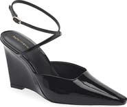 Reformation Natasha Leather Wedge Pump