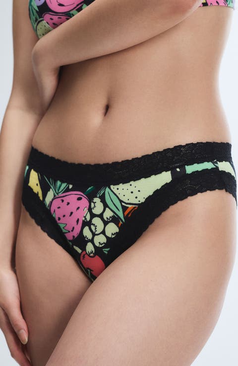 Essentials Lace Trim Stretch Cotton Cheeky Briefs (Regular & Plus)