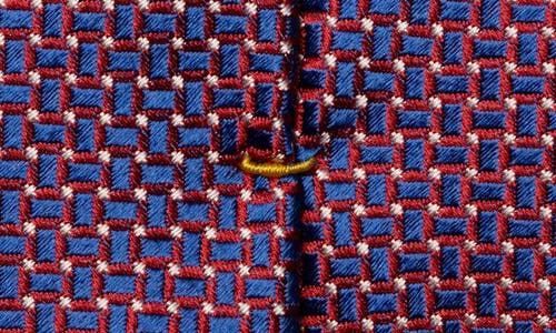 Eton Geometric Jacquard Silk Tie In Purple