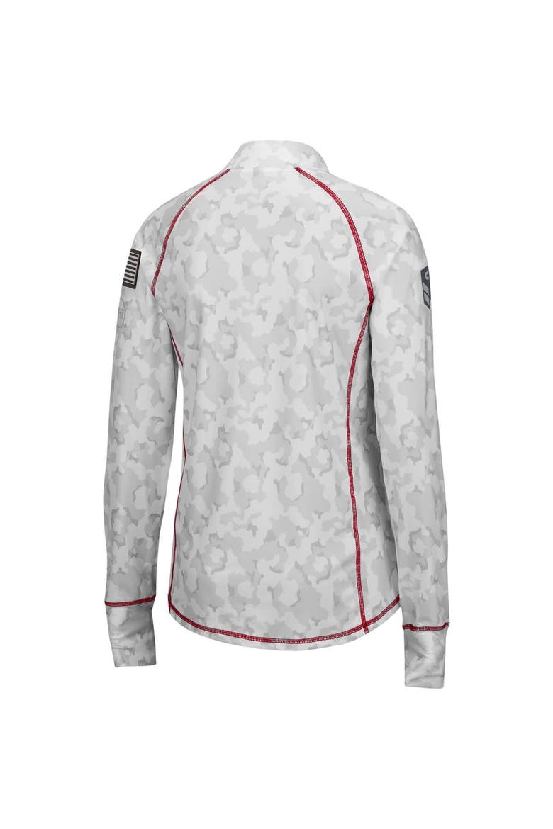 Women's Colosseum Camo Utah Utes OHT Military Appreciation Officer Arctic Lightweight Quarter-Zip Top, Alternate, color, Camo
