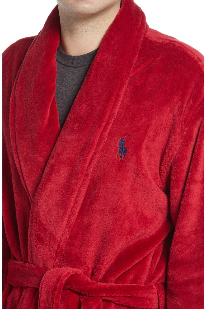 Microfiber Robe, Alternate, color, EATON RED