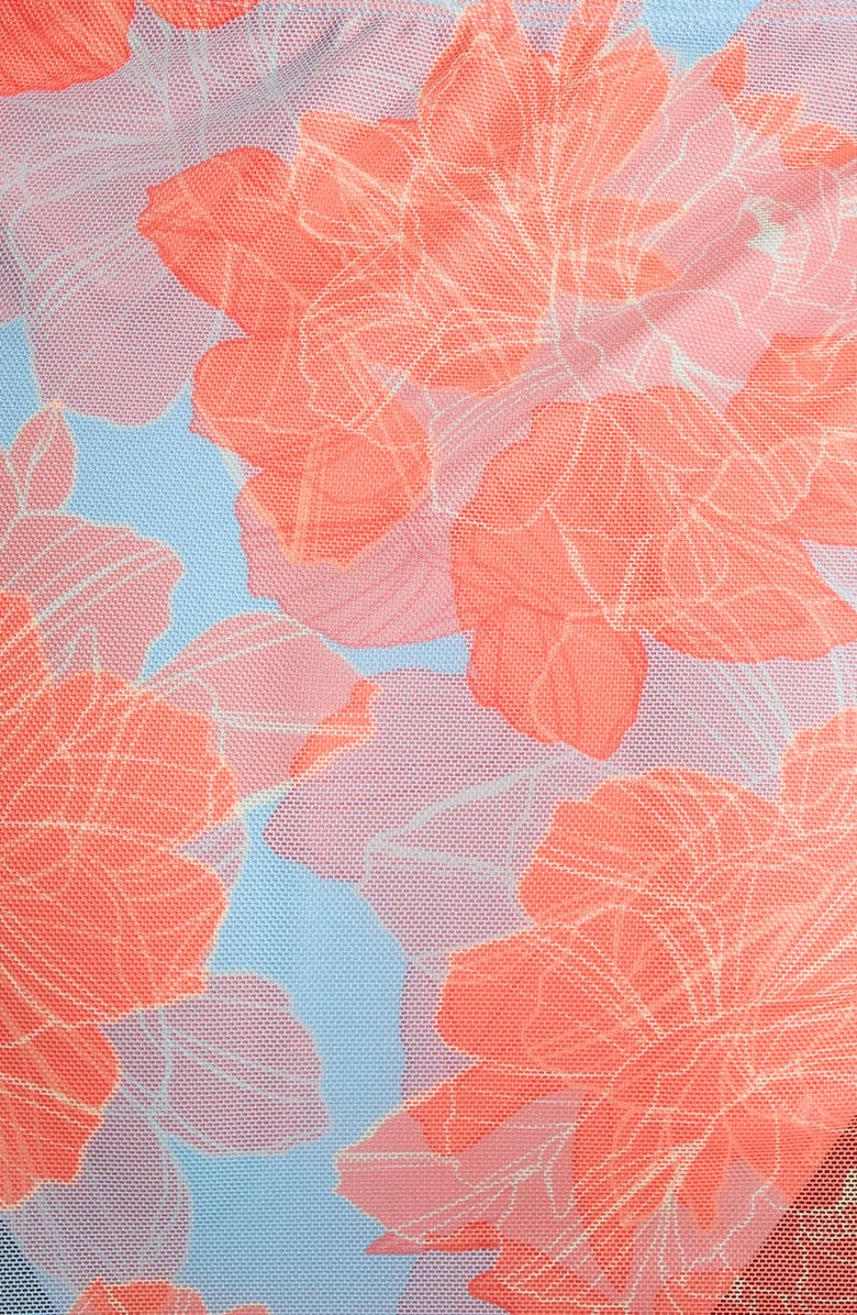 Hutch Tawnie Skirted Bikini Bottoms, Alternate, color, Sky Blue Peonies