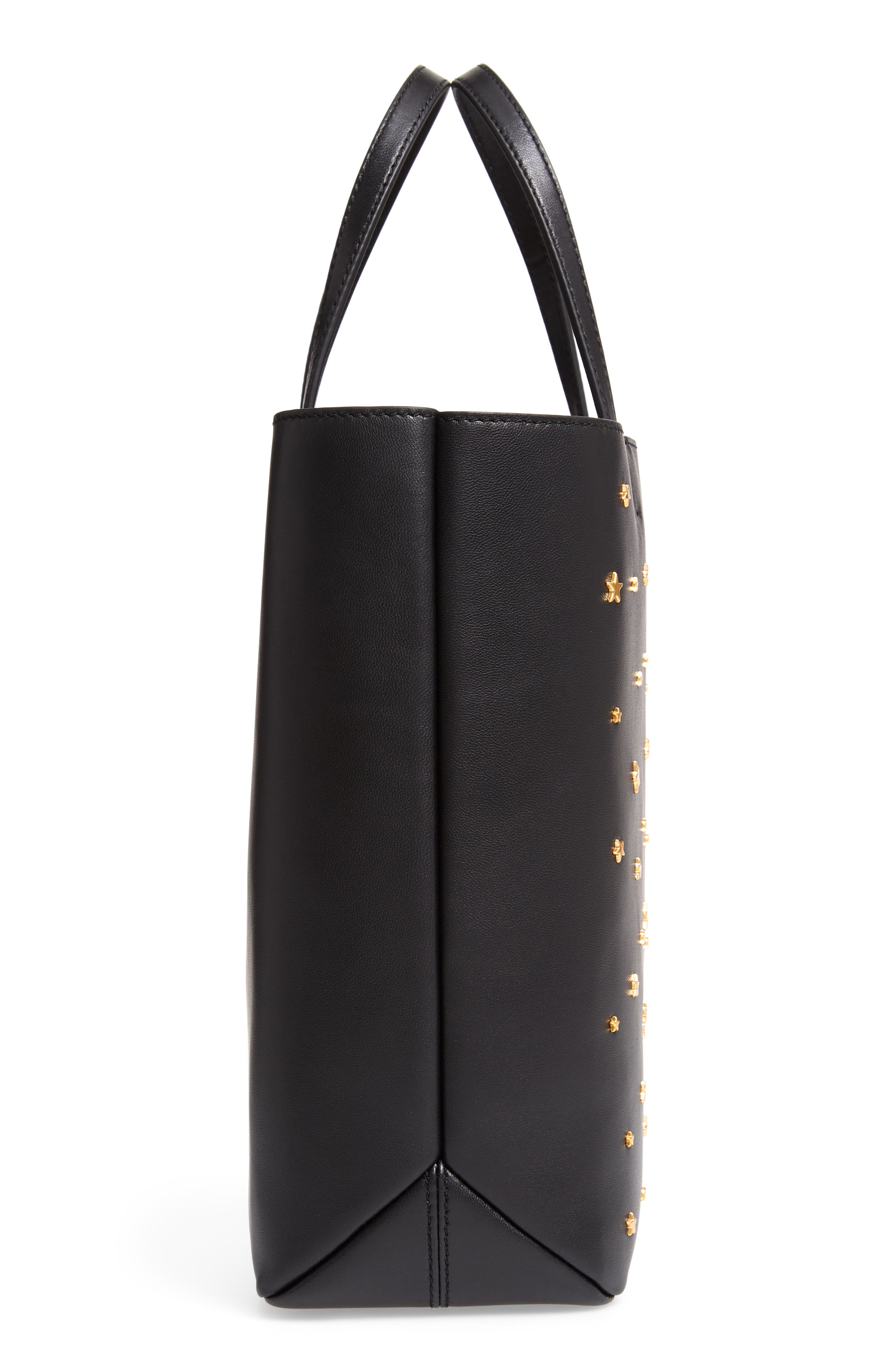 Tory Burch Small Star Studded Leather Tote, Alternate, color, 