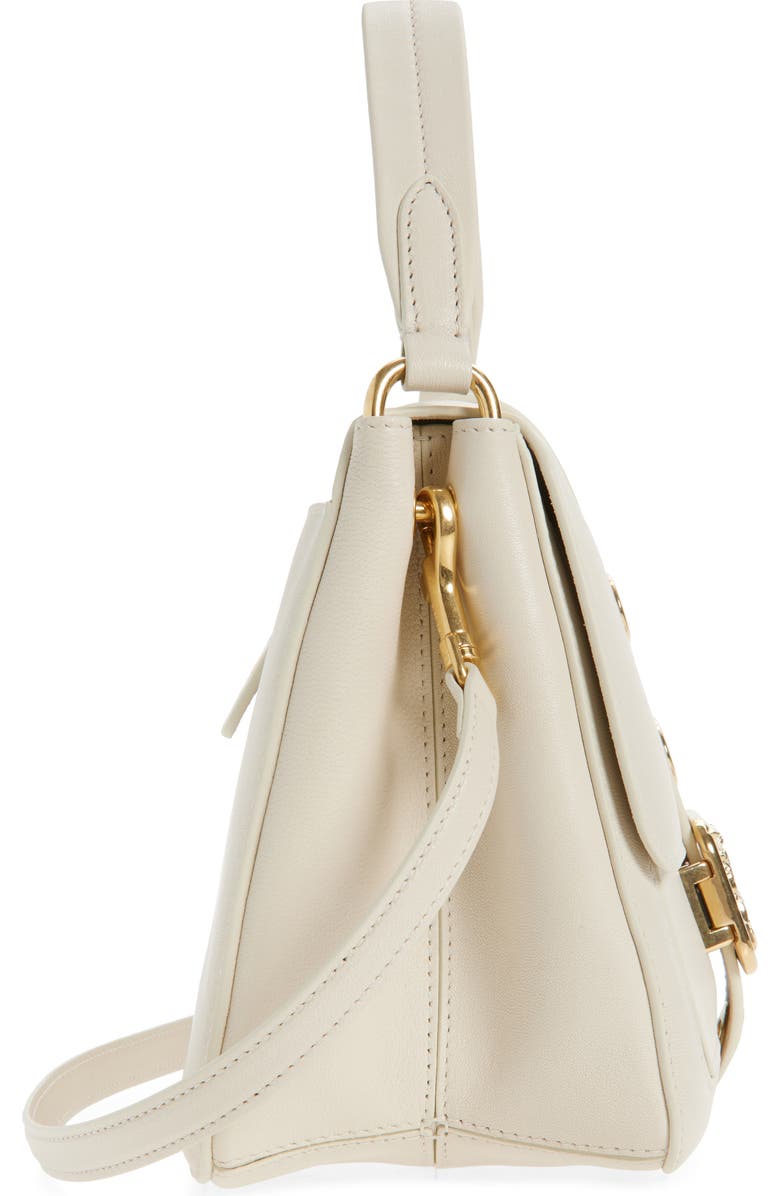 Burberry Small Rider Leather Top Handle Bag, Alternate, color, Soap