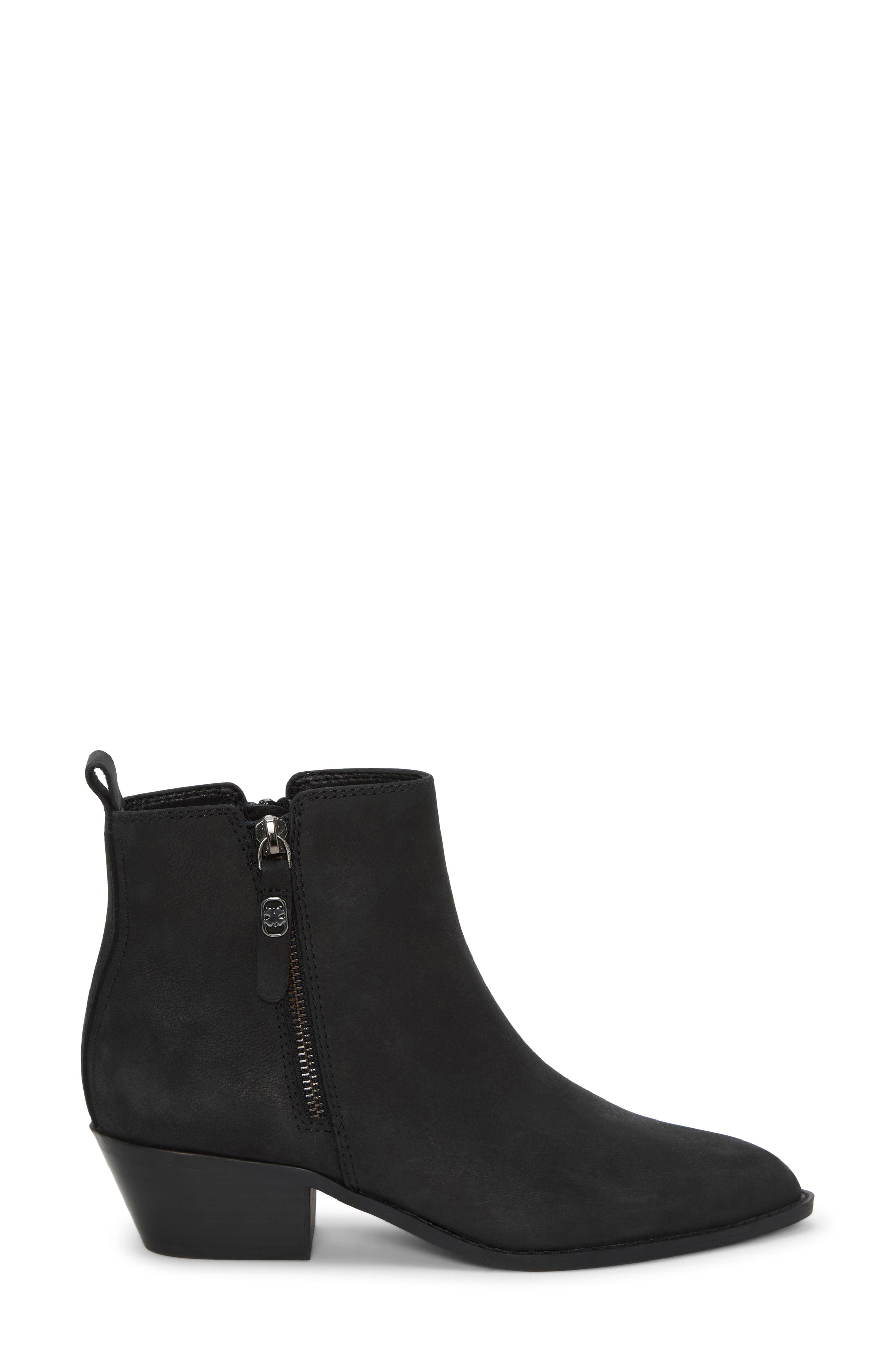 Lucky Brand Ailein Pointed Toe Bootie, Alternate, color, Black Angora Nubuck