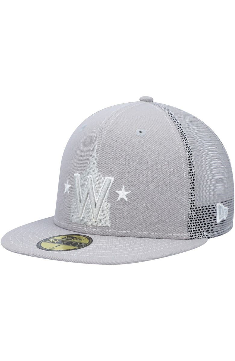 New Era Men's New Era Gray Washington Nationals 2023 On-Field Batting Practice 59FIFTY Fitted Hat, Main, color, Gray