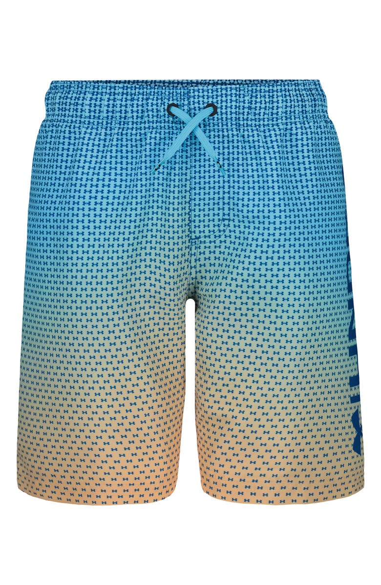 Under Armour Kids' UA Gradient Logo Water Resistant Volley Swim Trunks, Main, color, Varsity Blue