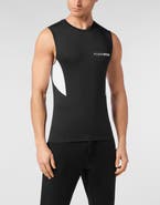 PLEIN SPORT Technical Jersey T-Shirt Sleeveless Men