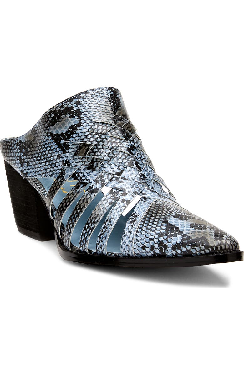 Coconuts by Matisse Gold Coast Snake Embossed Woven Mule, Main, color,