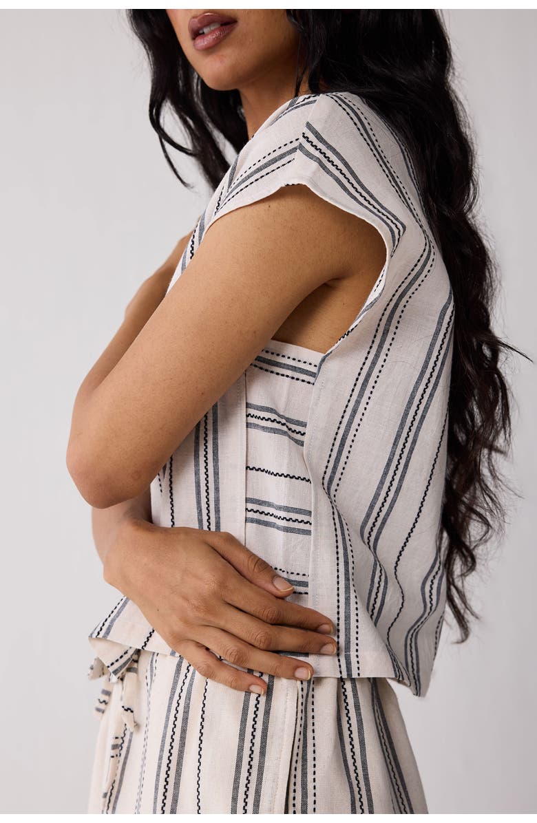 Reistor Relaxed V-Neck Top, Alternate, color, Off-White