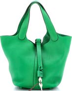 Pre-Owned Hermes Monochrome Picotin Lock Bag Clemence PM