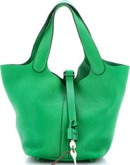 Pre-Owned Hermes Monochrome Picotin Lock Bag Clemence PM