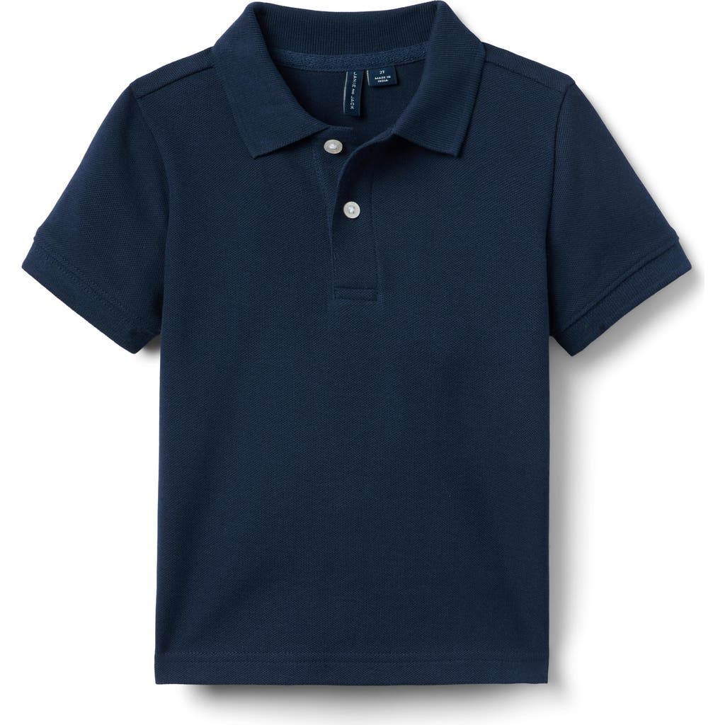 Janie And Jack The Classic Pique Polo In Blue