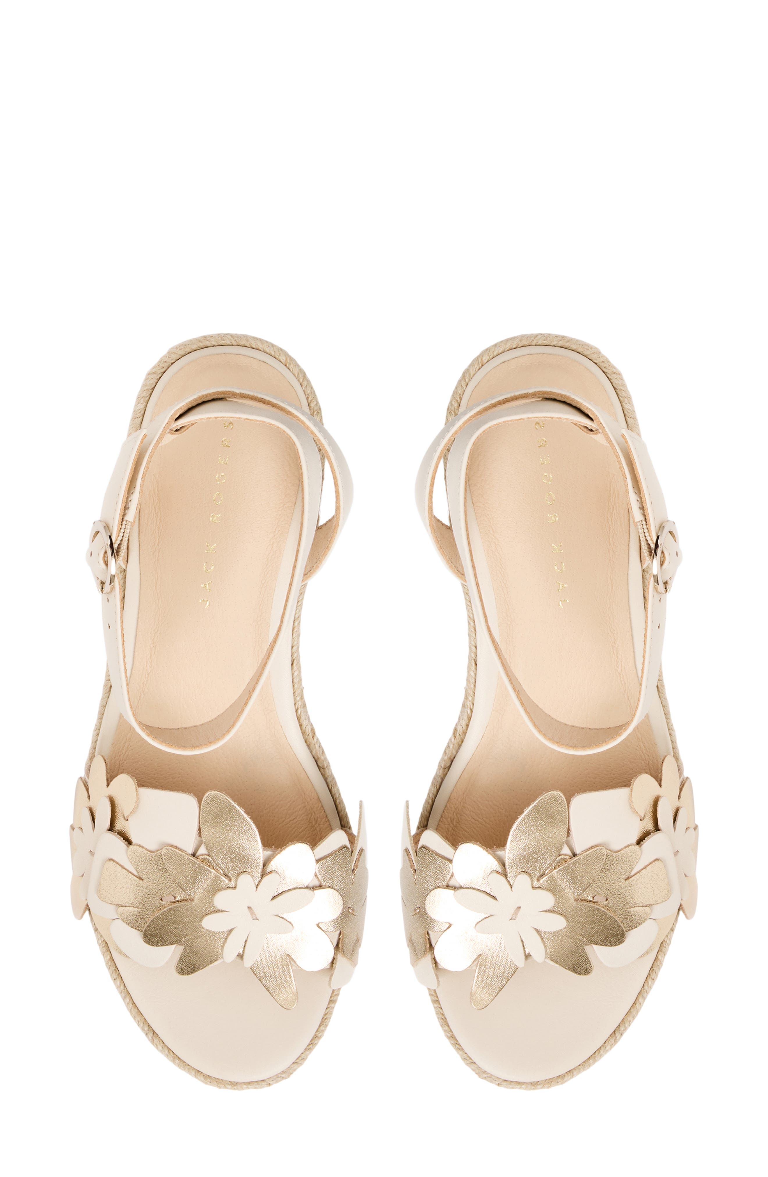 Jack Rogers Talahi Platform Wedge Sandal, Alternate, color, Ivory/ Platinum