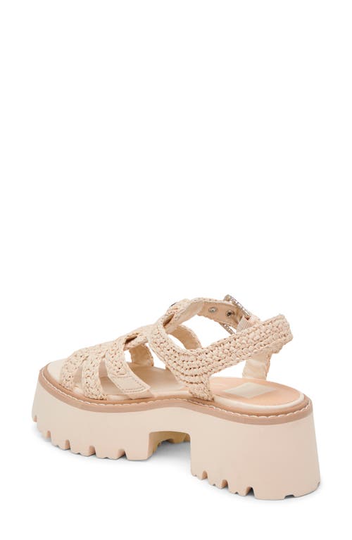 Dolce Vita Latice Strappy Sandal In Oatmeal Knit