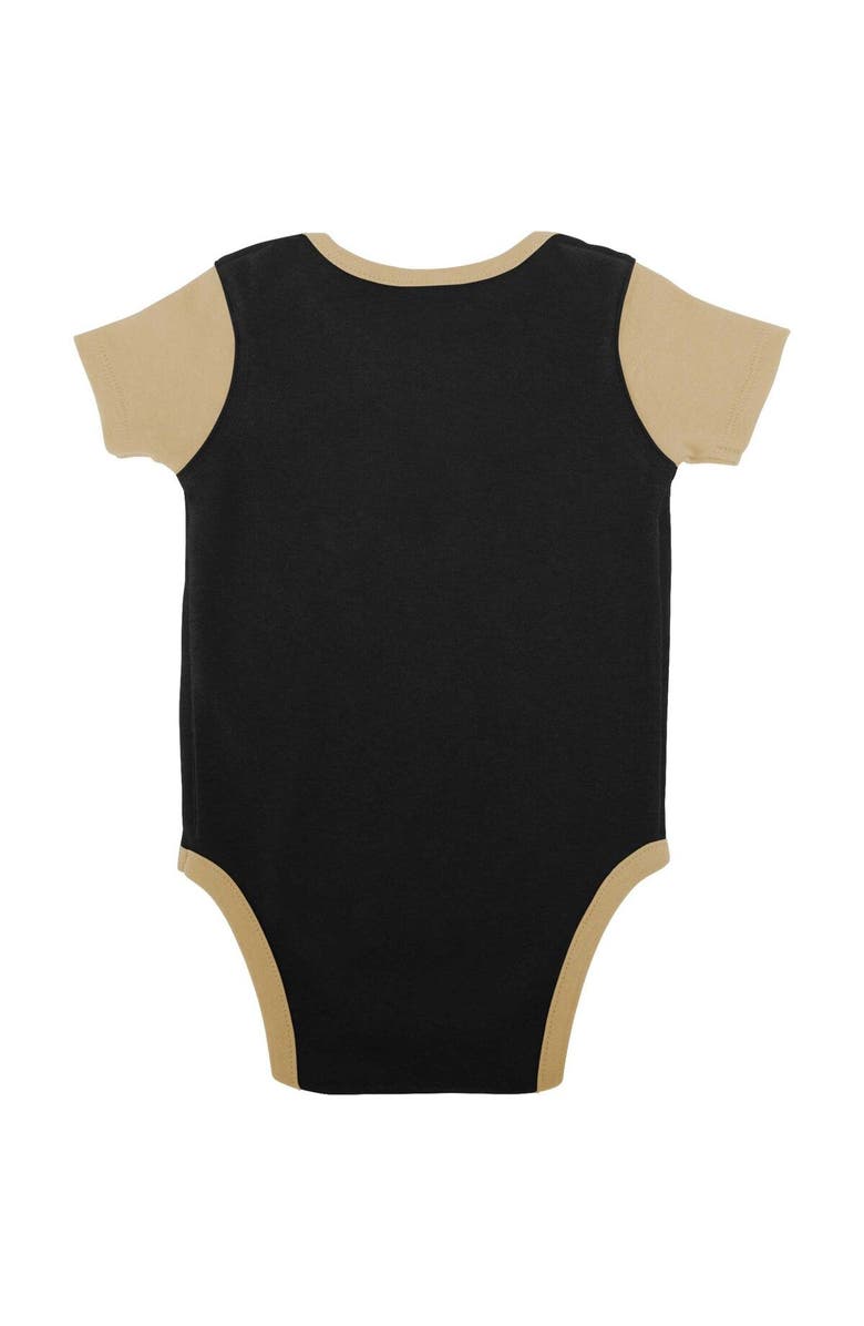 Outerstuff Newborn & Infant Black/Gold New Orleans Saints Home Field Advantage Three-Piece Bodysuit, Bib & Booties Set, Alternate, color, Black