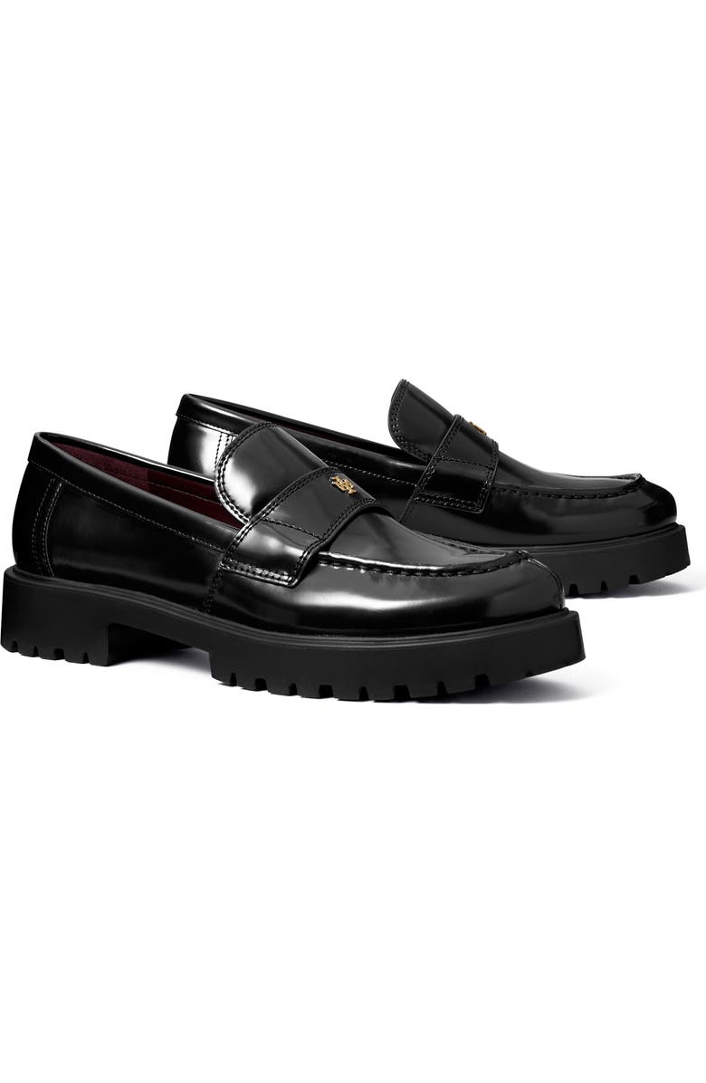 Tory Burch Classic Platform Lug Sole Loafer, Main, color, Perfect Black