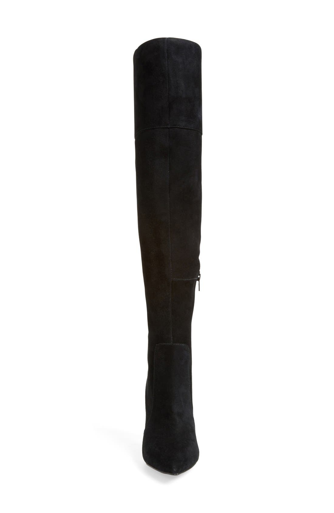 'Parii' Over the Knee Boot, Alternate, color, BLACK SUEDE
