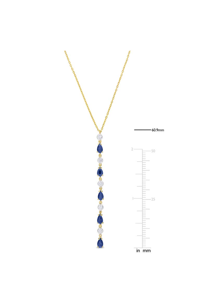 Sapphire & Diamond Lariat Necklace 14k, Alternate, color, Sapphire