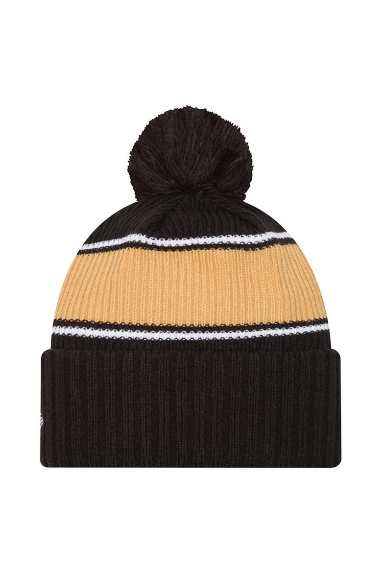 Men's New Era Black UCF Knights Bold Cuffed Knit Hat with Pom, Alternate, color, Black