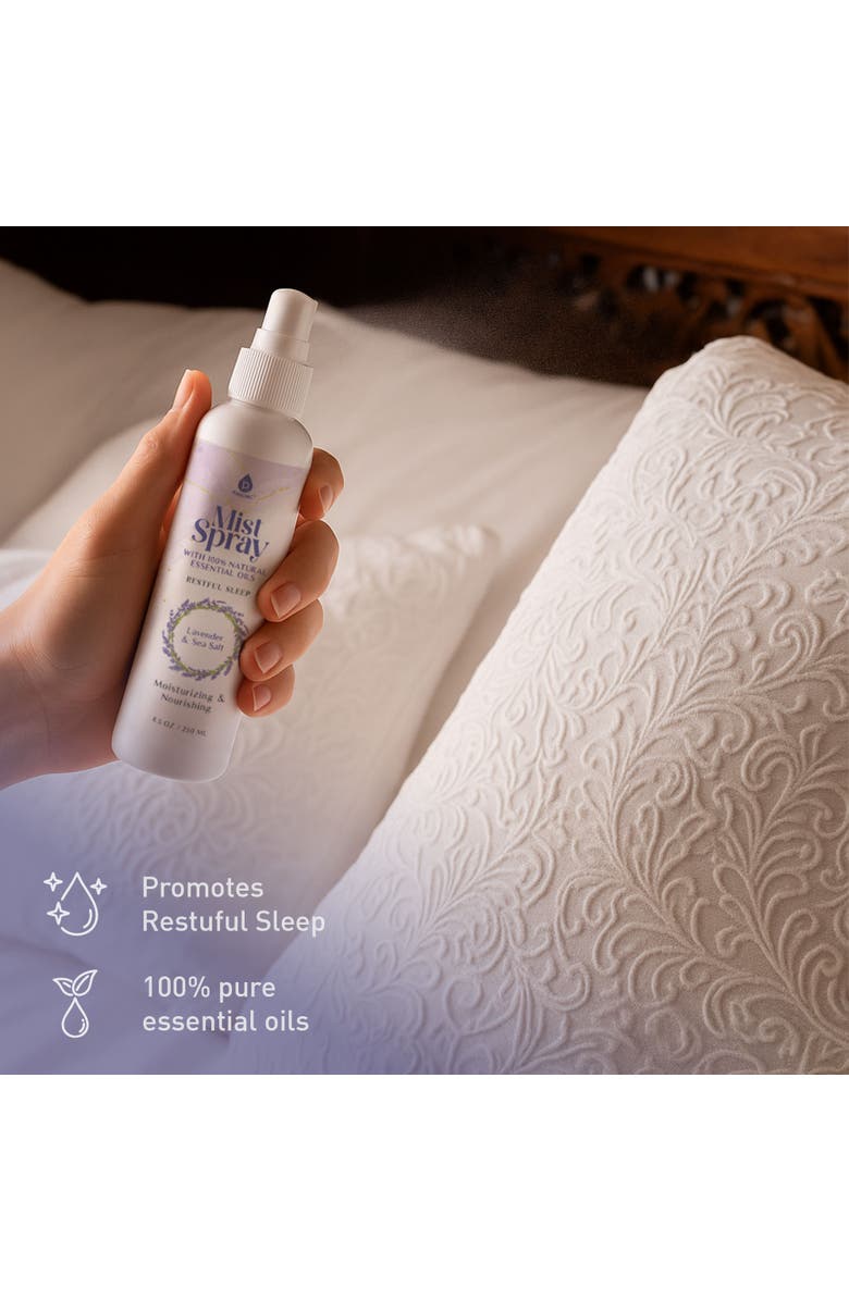 PURSONIC Aromatherapy Essentials Bundle with USB Diffuser, 3-Pack Oils, and Lavender Mist Spray, Alternate, color, Multicolor