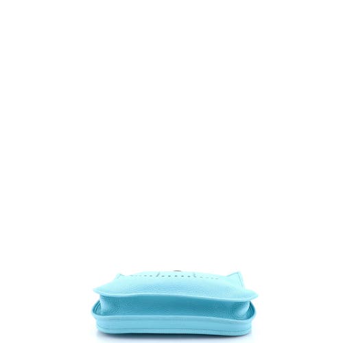 Pre-owned Hermes Hermes Evelyne Bag Gen Iii Clemence Pm In Blue