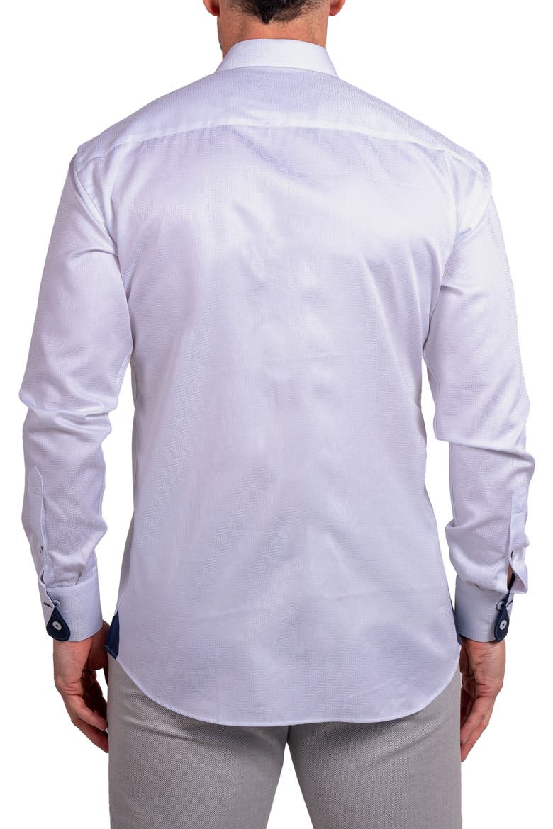 Einstein Ascension Contemporary Fit Button-Up Shirt, Alternate, color, WHITE