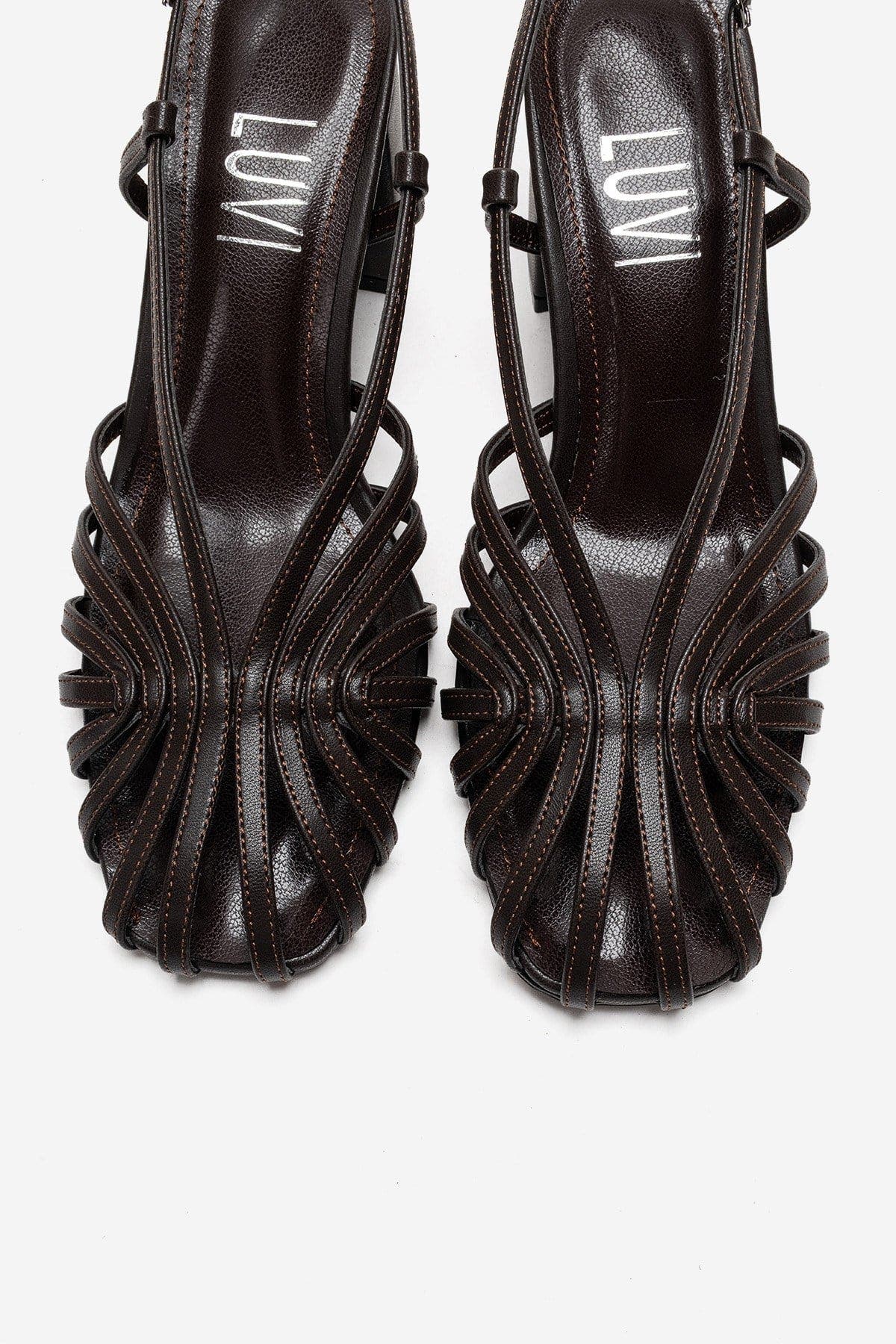 Prologue Shoes Wilda Block Heel Sandal, Alternate, color, Brown