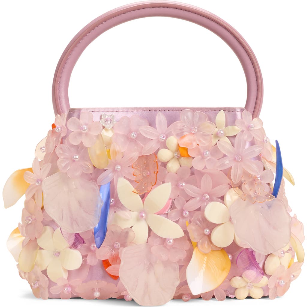 Cult Gaia Solene Mini Flower Metallic Top-handle Bag In Sweet Pea Multi