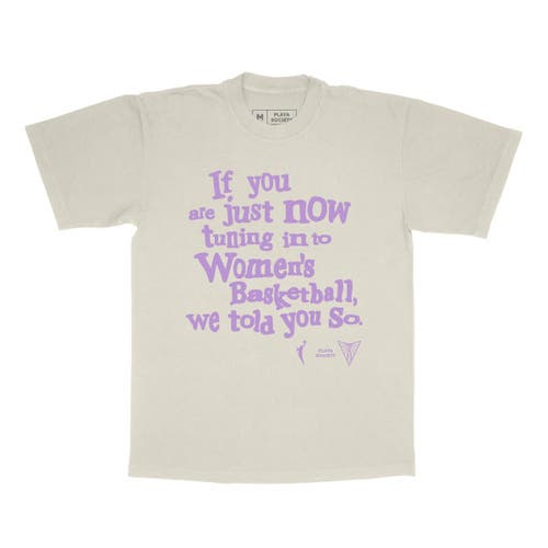 Playa Society Unisex  Cream Golden State Valkyries "we Told You So" T-shirt In Multi