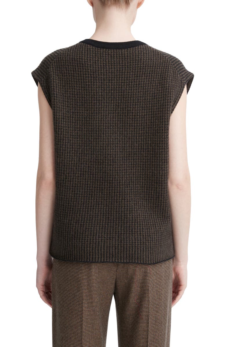 Vince Houndstooth Check Wool & Cashmere Sweater, Alternate, color, 