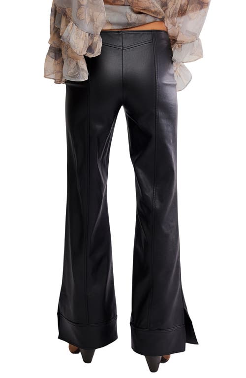 Free People Glow Up Faux Leather Pants In Black