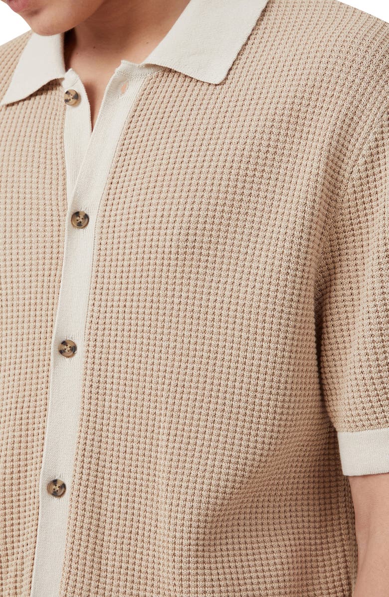 Cotton On Pablo Open Stitch Short Sleeve Button-Up Shirt, Alternate, color,