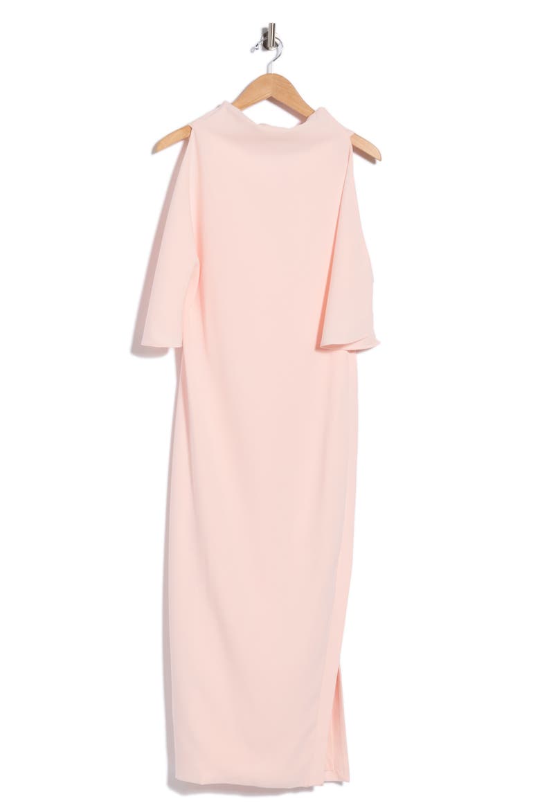 Petra Cold Shoulder Midi Dress, Alternate, color, PALE PINK