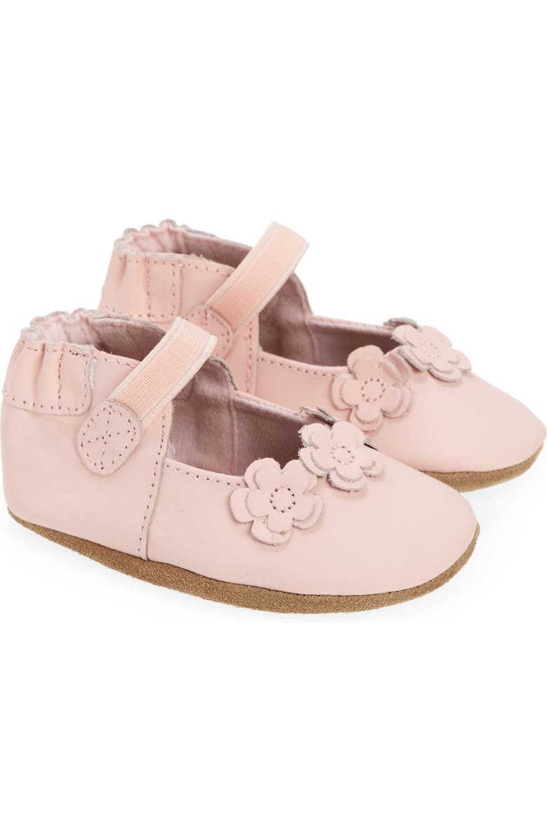 Robeez<sup>®</sup> Brianna Crib Shoe, Main, color, Light Pink