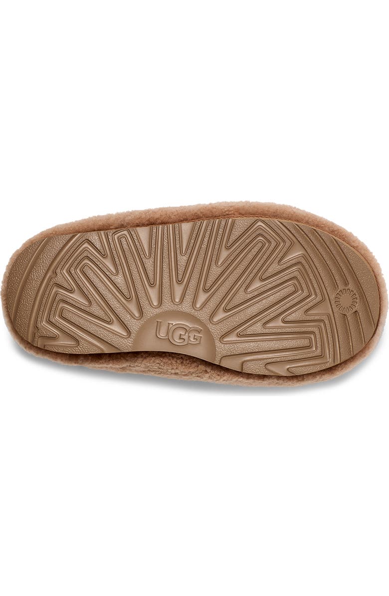 UGG<sup>®</sup> Kids' Tasman Maxi Curly Genuine Shearling Slipper, Alternate, color, Chestnut