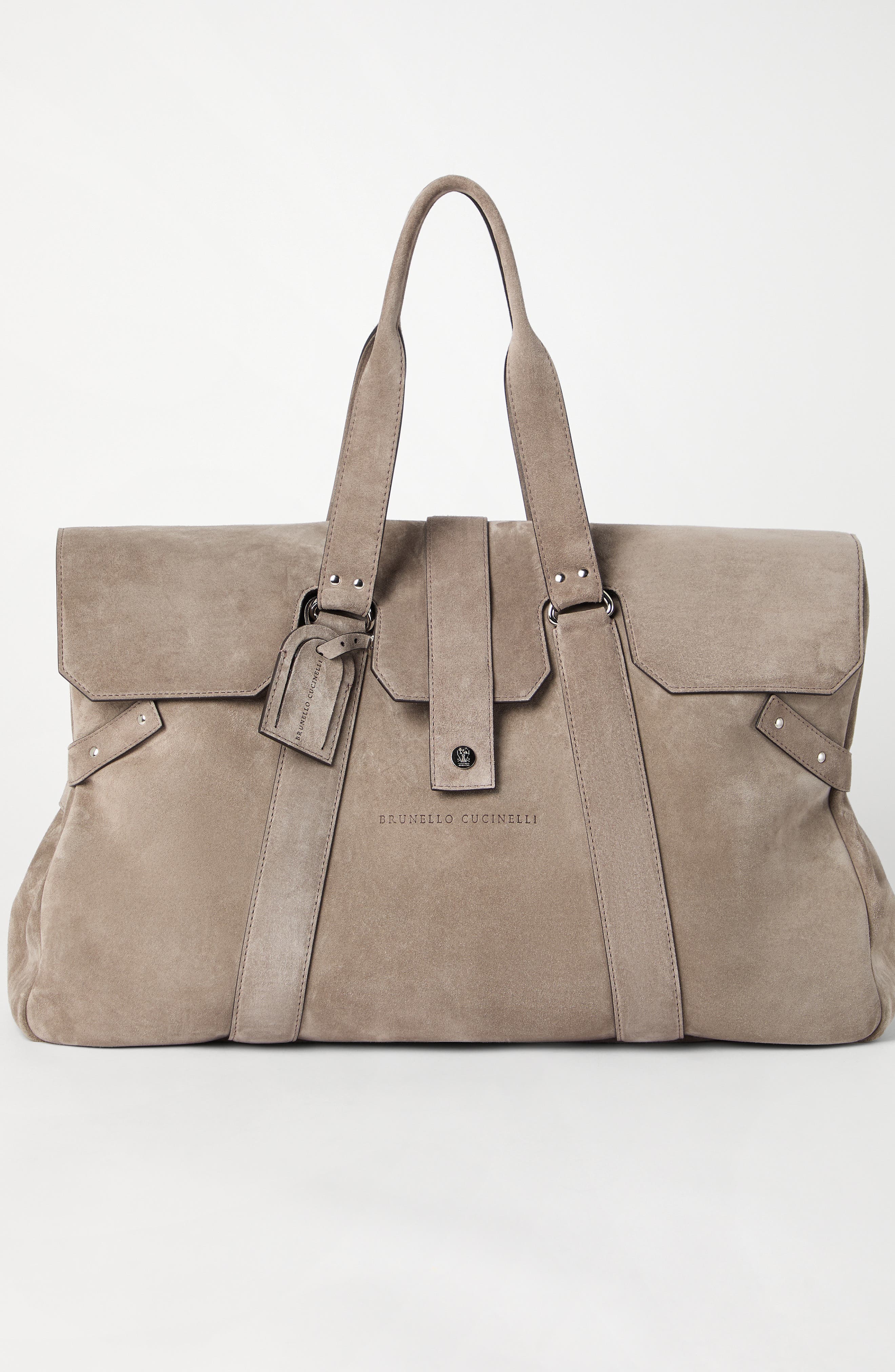 Brunello Cucinelli Suede Country Weekender bag, Alternate, color, 