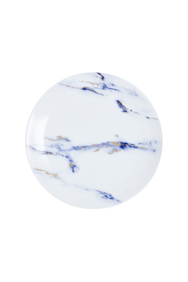 Marble Azure Salad / Dessert Plate, Main, color, White