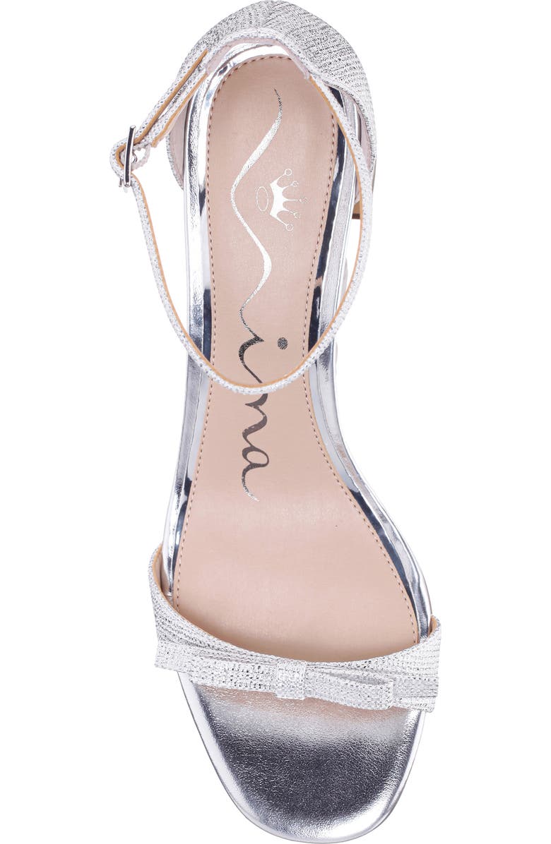Nina Bia Ankle Strap Sandal, Alternate, color, Silver