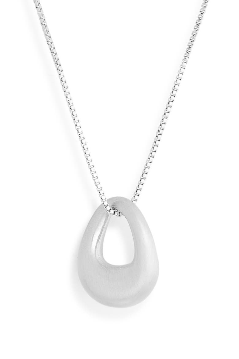 Demi Fine Circle Pendant Necklace, Main, color, SILVER