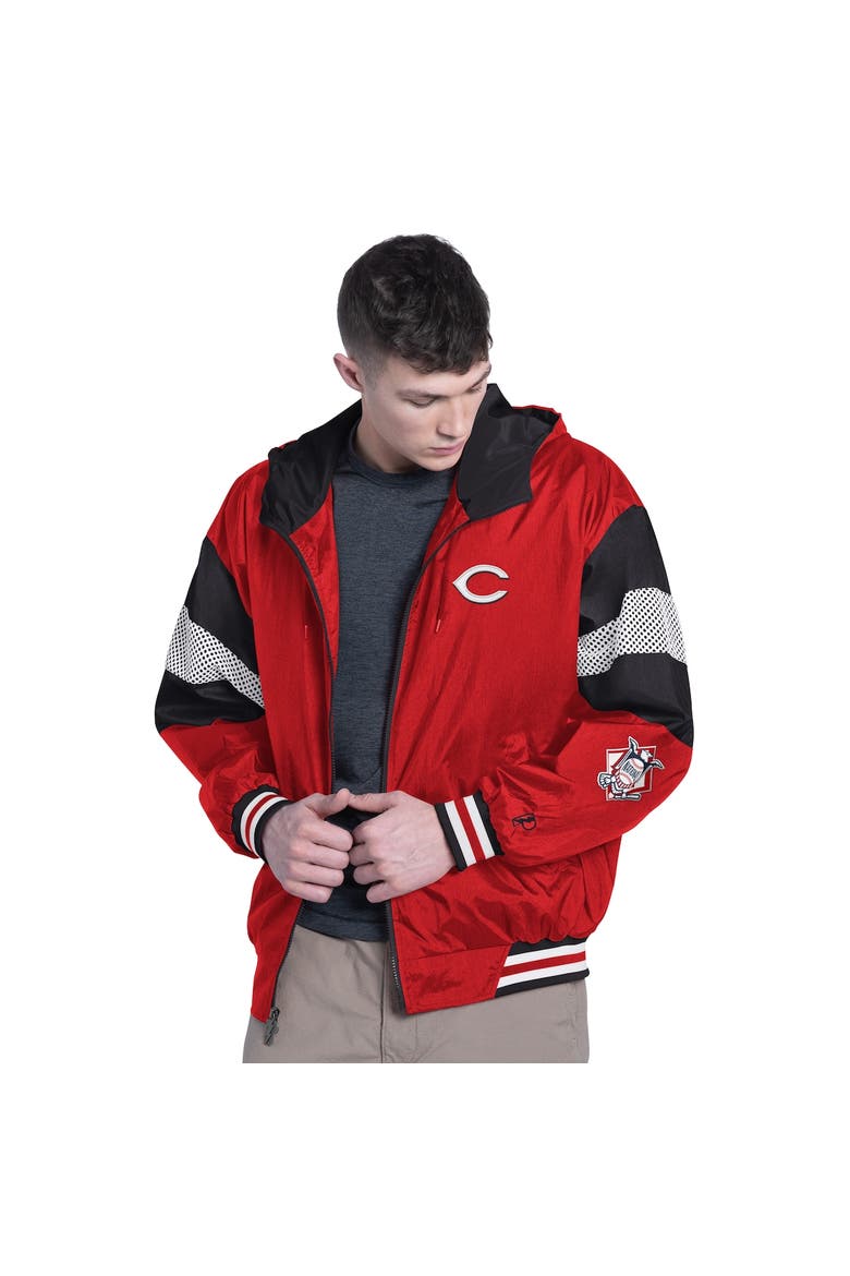 Men's Pro Player Red/Black Cincinnati Reds Legacy Lightweight Full-Zip Hooded Jacket, Main, color, Red