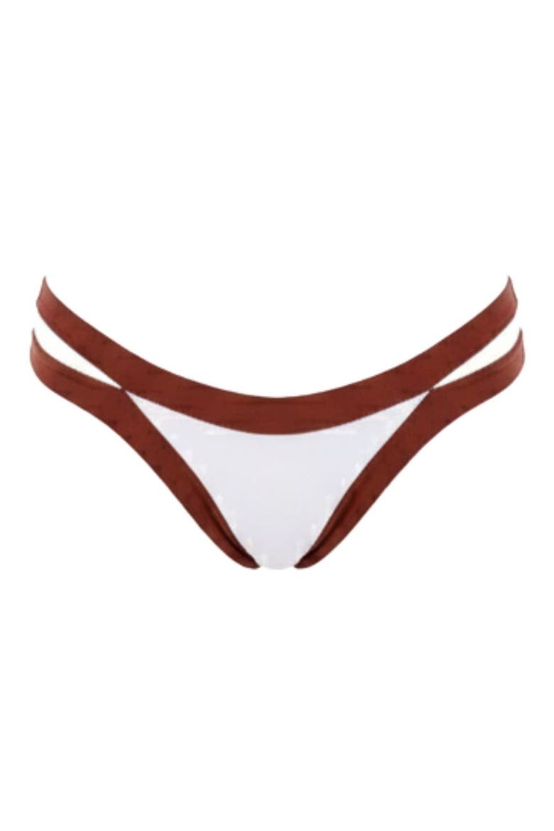Barn Side Cutout Bikini Bottoms, Alternate, color, BARN RED COLOR BLEND
