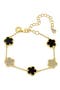 CZ Clover Station Chain Bracelet