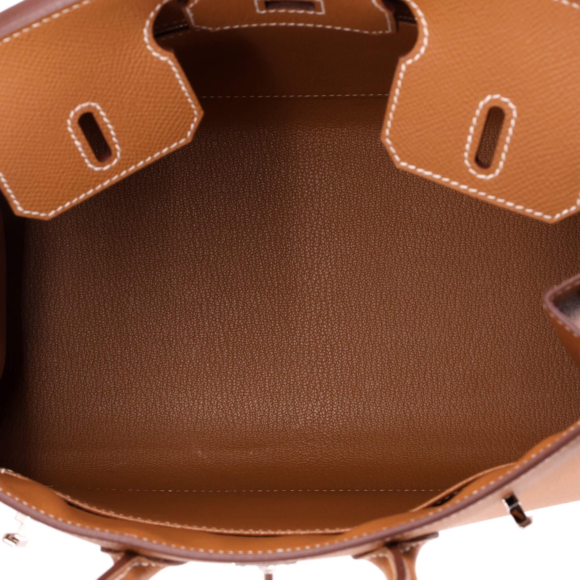 Birkin Sellier Bag Brown Epsom with Palladium Hardware 25, Alternate, color, Gold