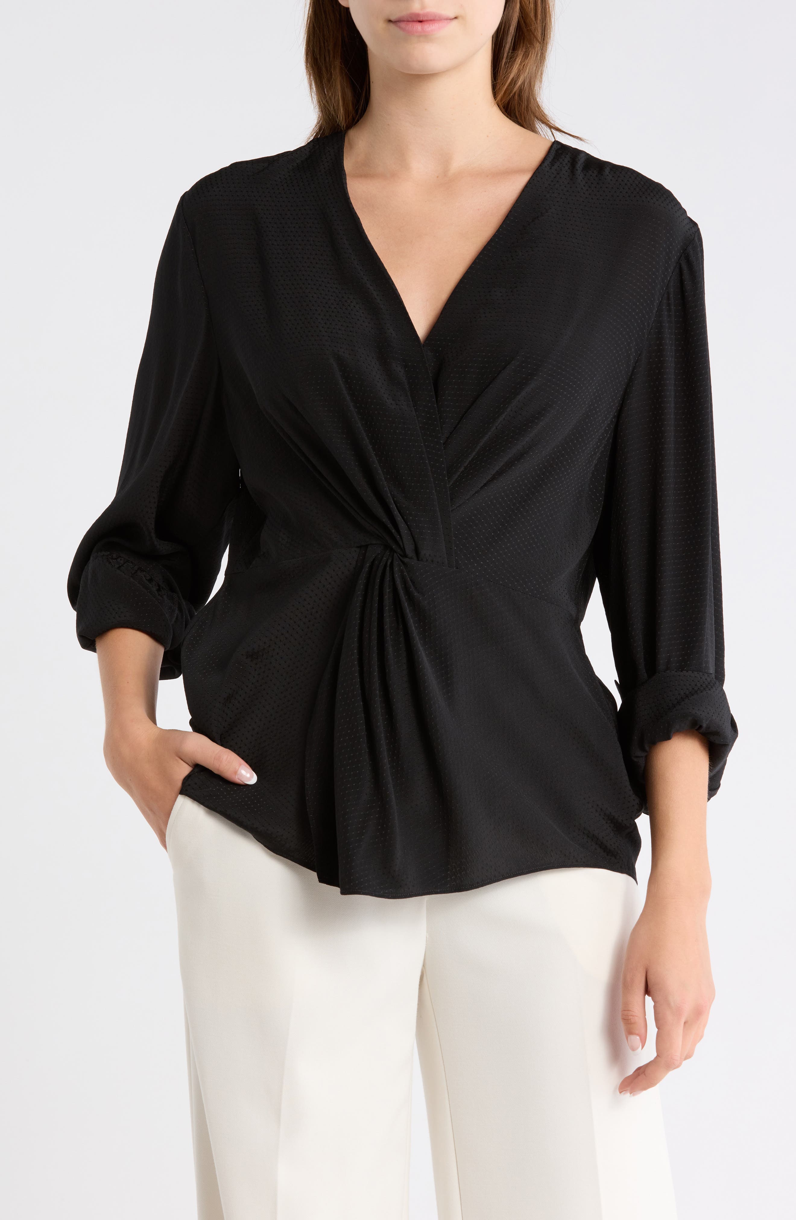 BOSS Bawari Twist Front Cotton Shirt