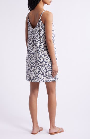 Las Dalias Cotton & Linen Minidress