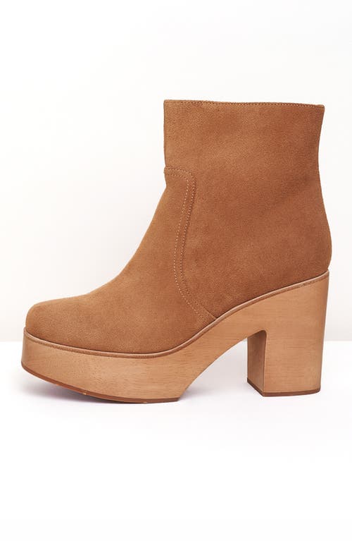 Charlotte Stone Paz Platform Clog Boot In Brown
