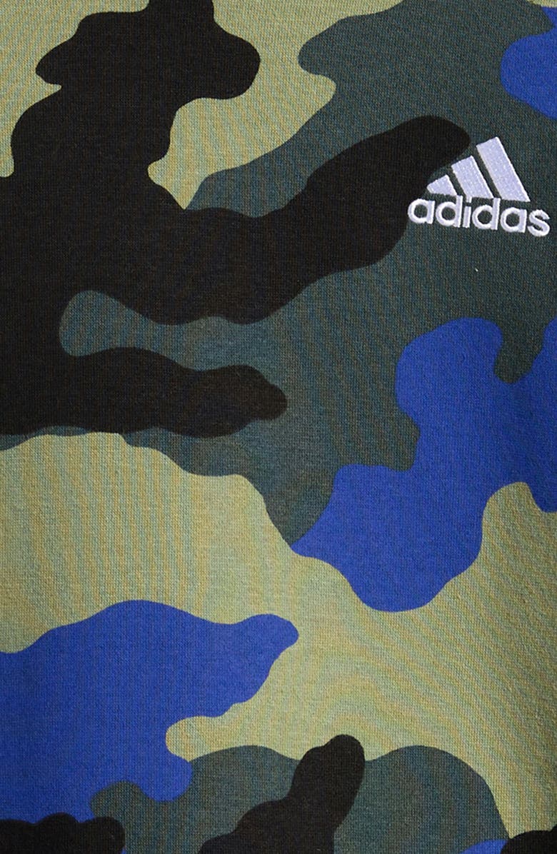 adidas Kids' France Camo Print Hoodie, Alternate, color, 