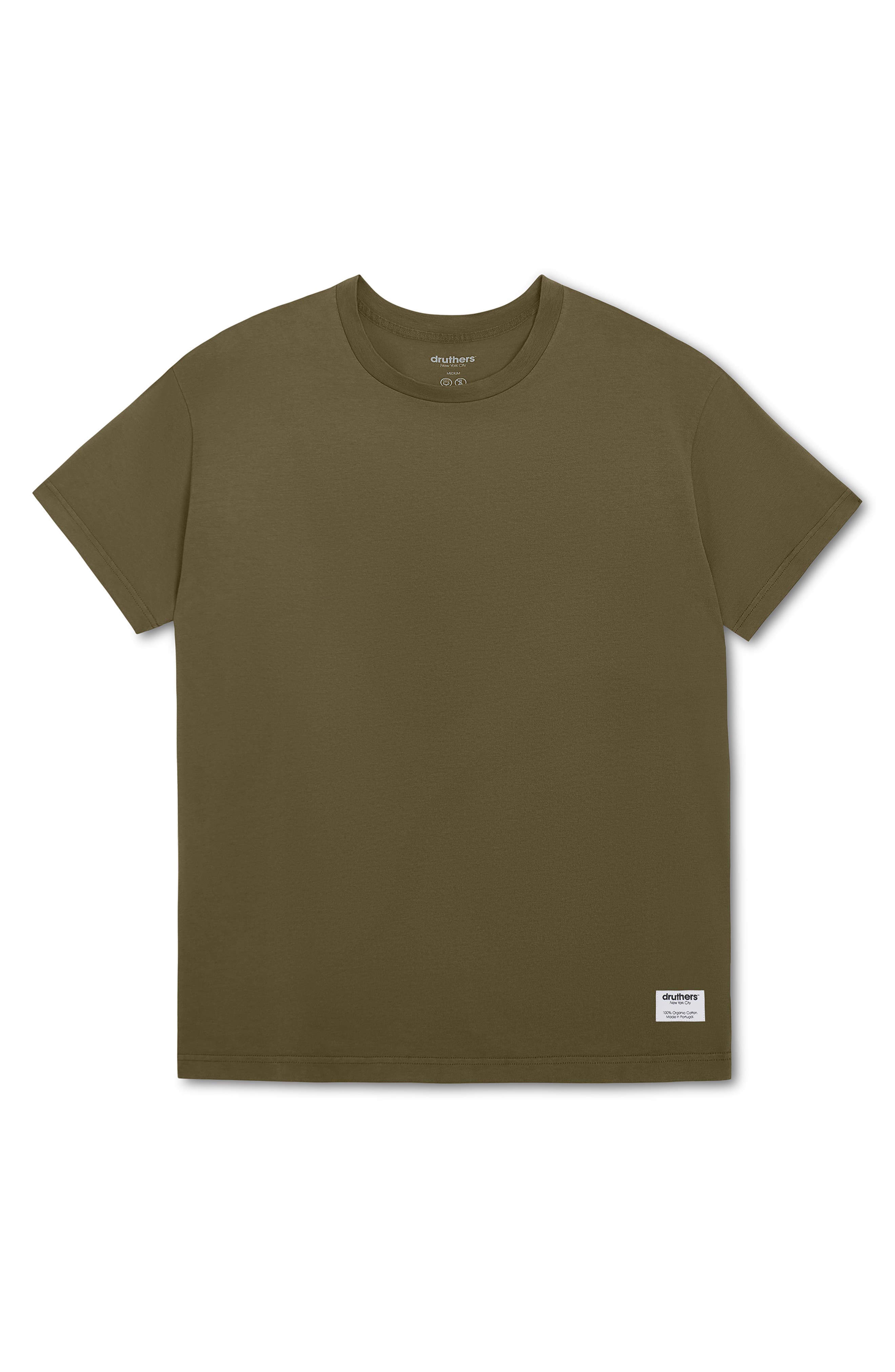 Druthers NYC Heavyweight Organic Cotton T-Shirt in Capulet Olive 